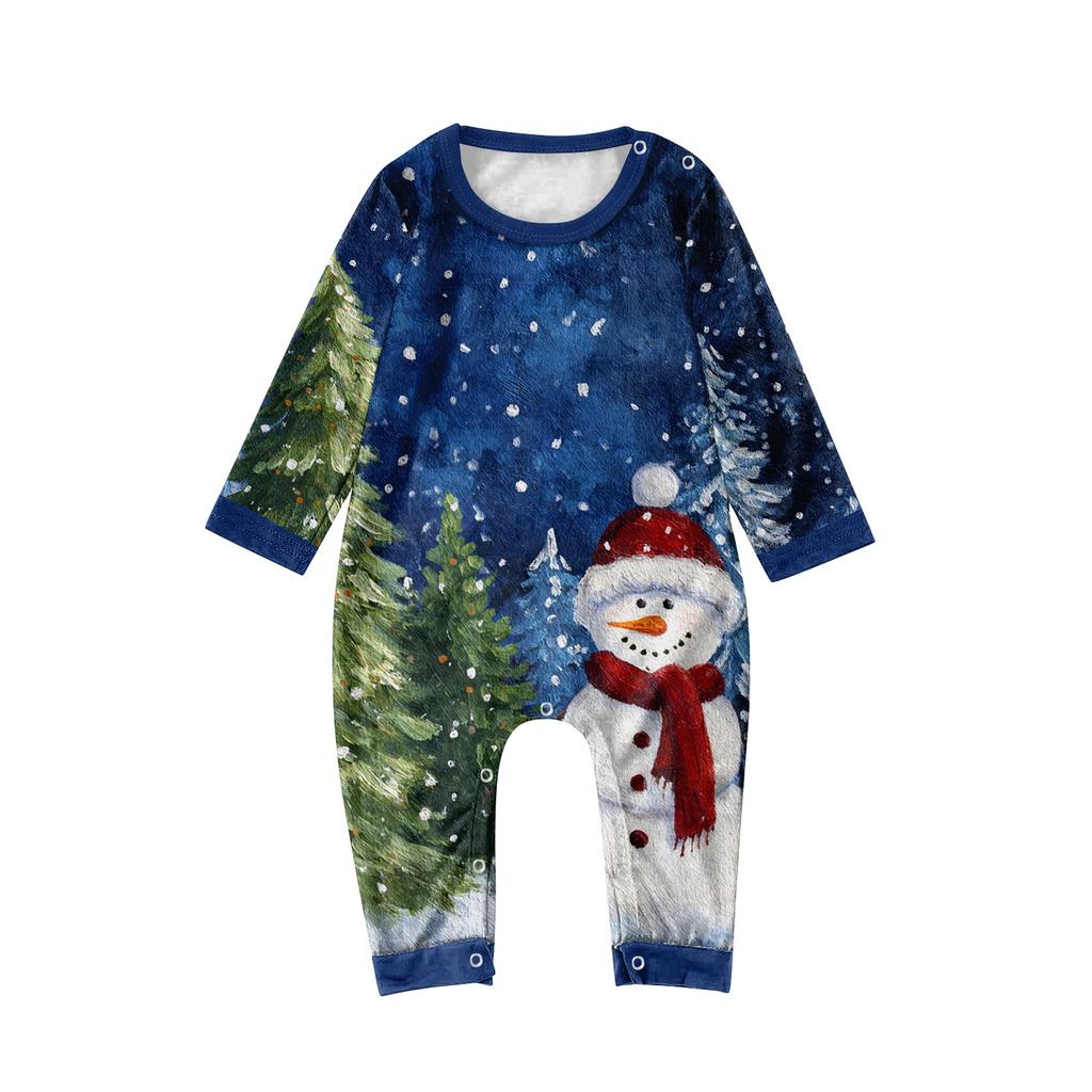 Family Matching Print Sets Pajamas Loungewear Outfits Family Matching Long Sleeve Tops+Pants Set