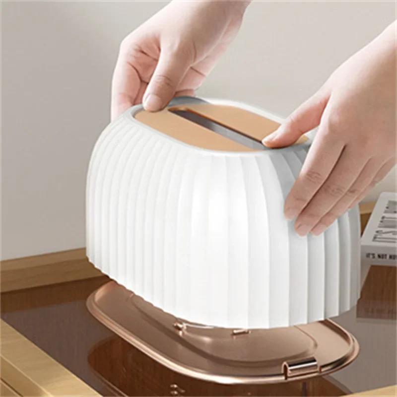 Nordic Striped Tissue Box Holder High Quality Toilet Paper Box Table Napkin Holder Car Tissue Paper Dispenser Home Decoration