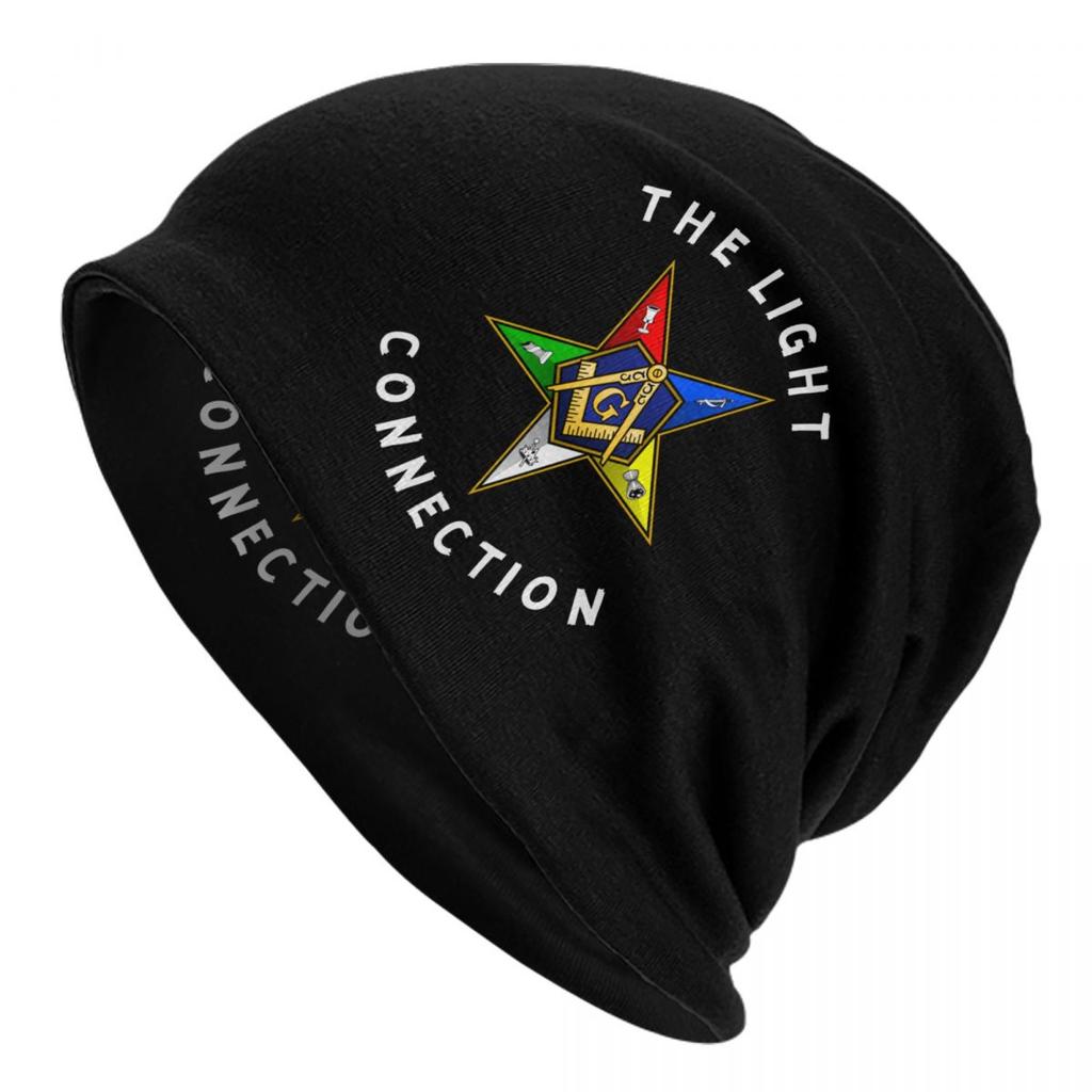 Custom OES Emblem Order Of The Eastern Star Skullies Beanies Caps For Unisex Women Unisex Winter Warm Knitted Hat Adult Bonnet Hats