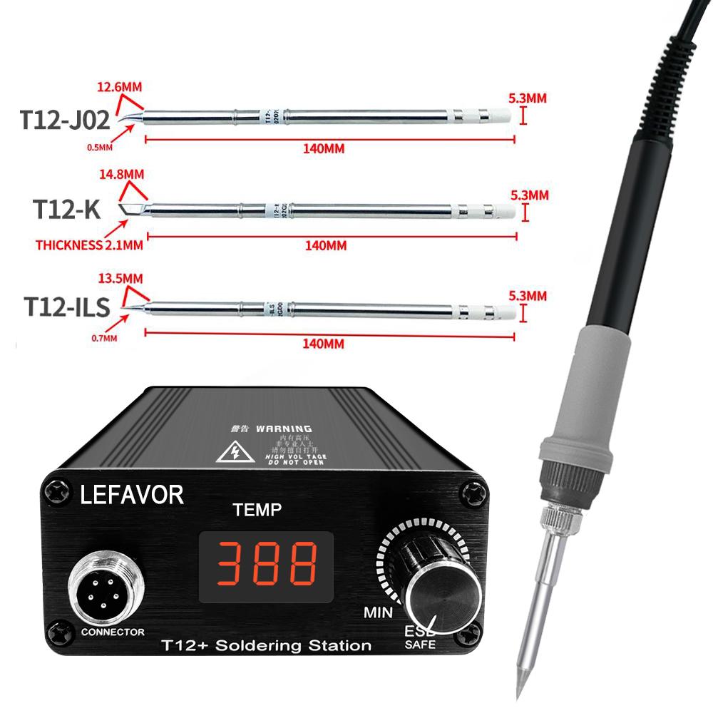 T12 75W Digital Soldering Iron StationTips Welding Rework Station  temperature adjustable control  microcontroller