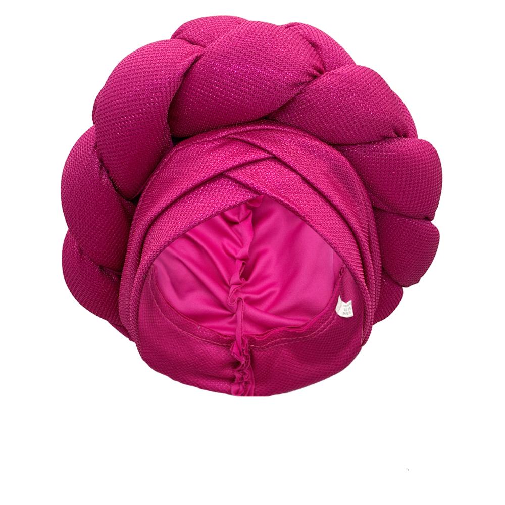 Solid Color Braid Turban Caps for Women Muslim Hijab Braid Hat Islamic Headwear Female Head Wrap Bonnet African Turbans