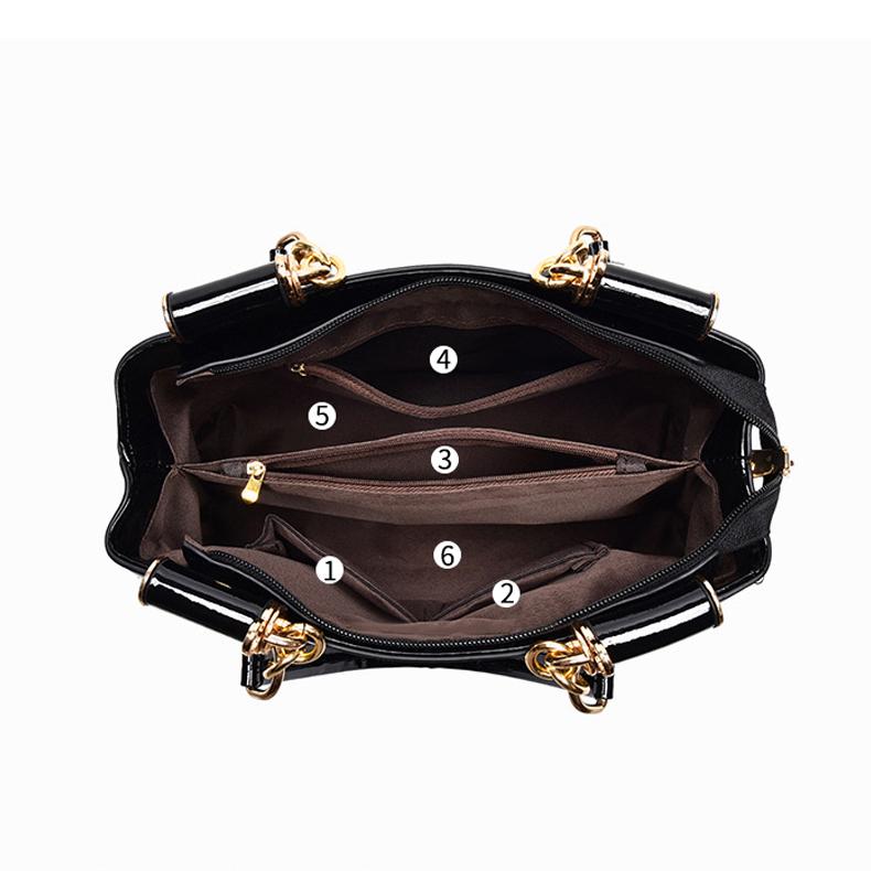 Aliwood Embroidery Női Táska Európa Divatos Luxus Kézitáskák Bőr Válltáskák Nagy kapacitású Női Crossbody táskák