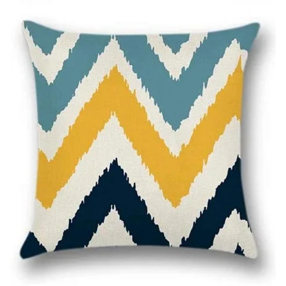 Housse De Coussin À Motif Géométrique Jaune, Taie D'oreiller Pour Voiture, Salon, Canapé, Chambre À Coucher, Décoration De Maison