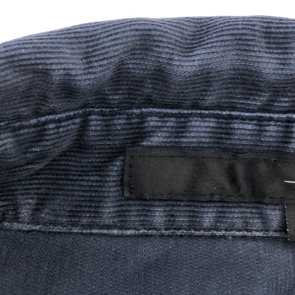 NO ID Stickerei Langarm Cordhemd 1 Marine Herren Gebraucht