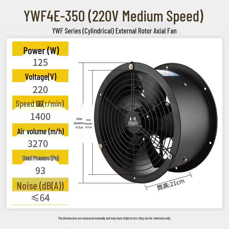 Shanghai Qianxin 220V/380V Low Noise Axial Kitchen Exhaust Fan