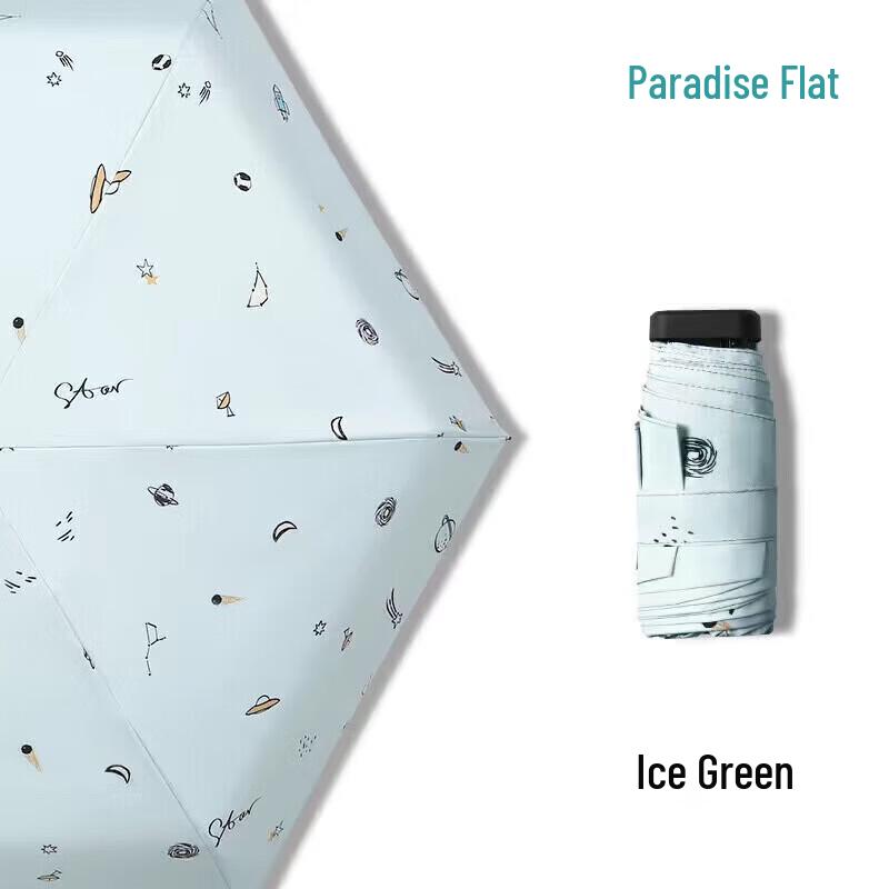 Paradise Umbrella Portable Automatic 5-Fold Sun/Rain Umbrella