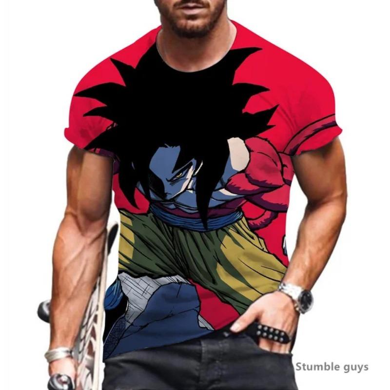 2026 Summer Unisex Holiday Style Anime Dragon Ball T-shirt Goku Kakarot Vegeta Super Saiyan Oversized XXS
