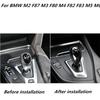 Stil de înlocuire pentru protecția decorativă pentru BMW M2 F87 M3 F80 M4 F82 F83 M5 M6 din fibră de carbon Buton schimbător de viteze Acoperire capac