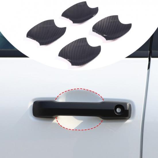 ABS Carbon Car Exterior 4-Door Bowl Protector Trim Kit For Toyota Tundra +