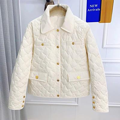 Cappotto corto di cotone leggero da donna alla moda e accogliente per l'inverno
