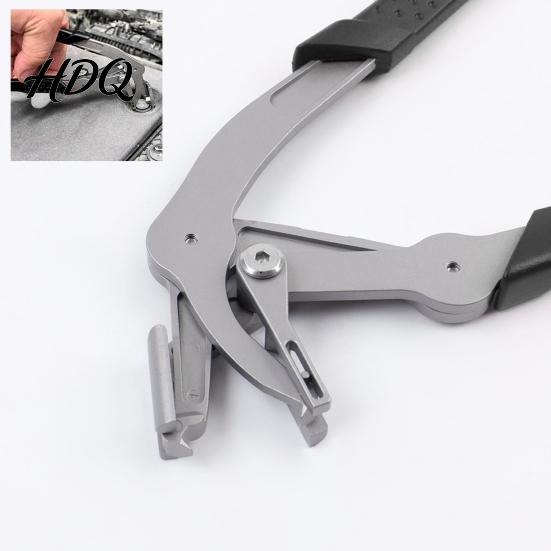 Automotive Clamp Pliers Snap Spring-Loaded Lever Ergonomic Non-Slip Grip Spring-loaded Plastic Remover Removal Tool Metal Fastener