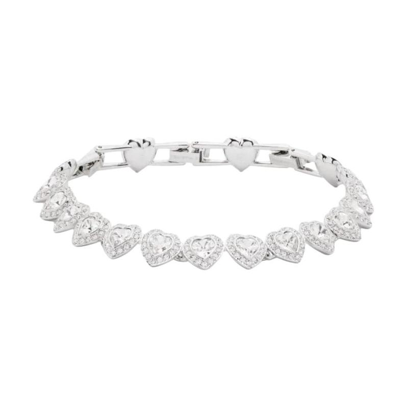 Swarovski Ariana Grande Capsule Collection x Ariana Grande Collaboration Logo Design Rhodium Plated Bracelet Women’s Silver 5720860