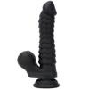 Black Double Hardness Soft Liquid Silicone Scales Caterpillar Model Shaped Dildo