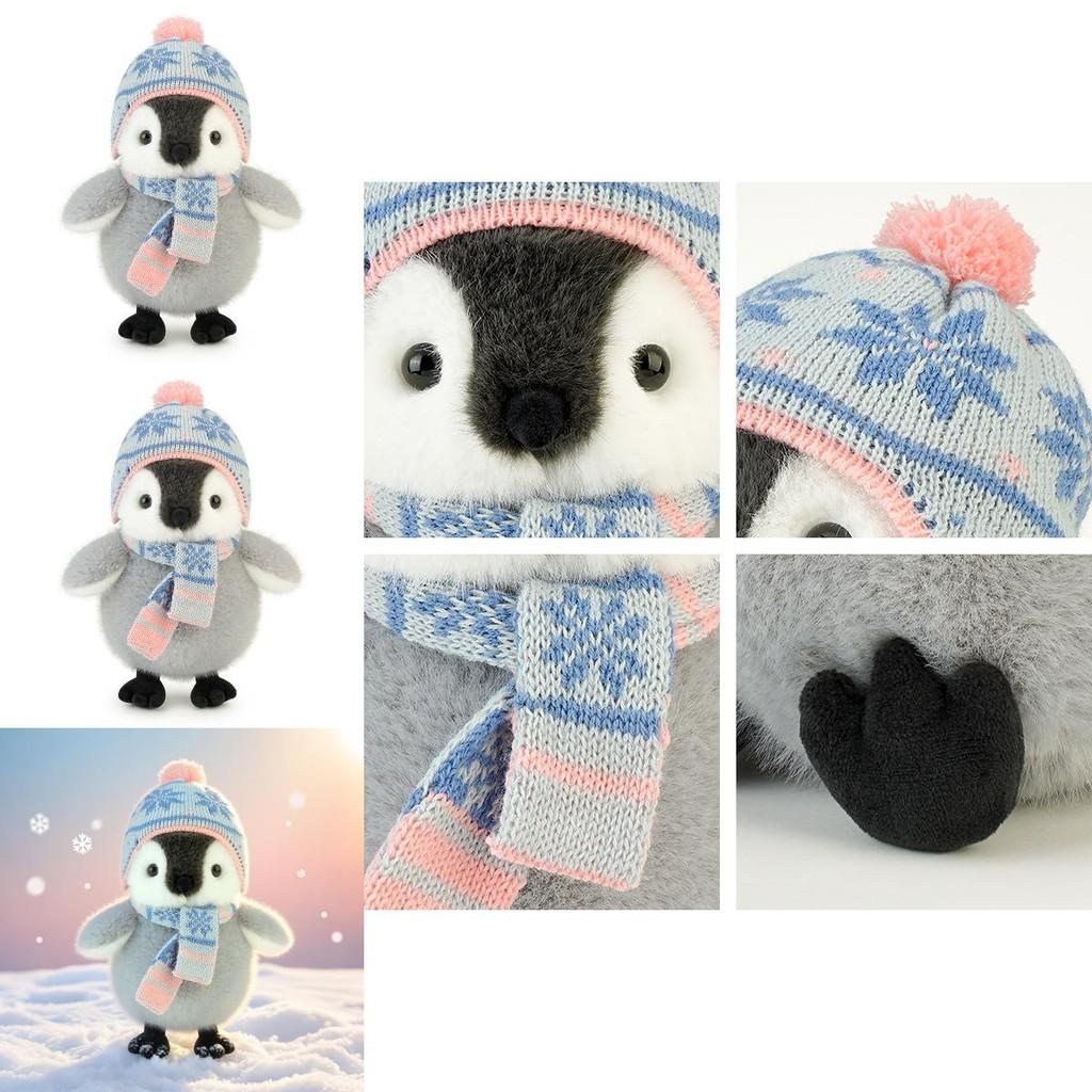 Wear Scarf Hat Penguin Plush Toy Soft Teddy For Kids Bedtime Gift