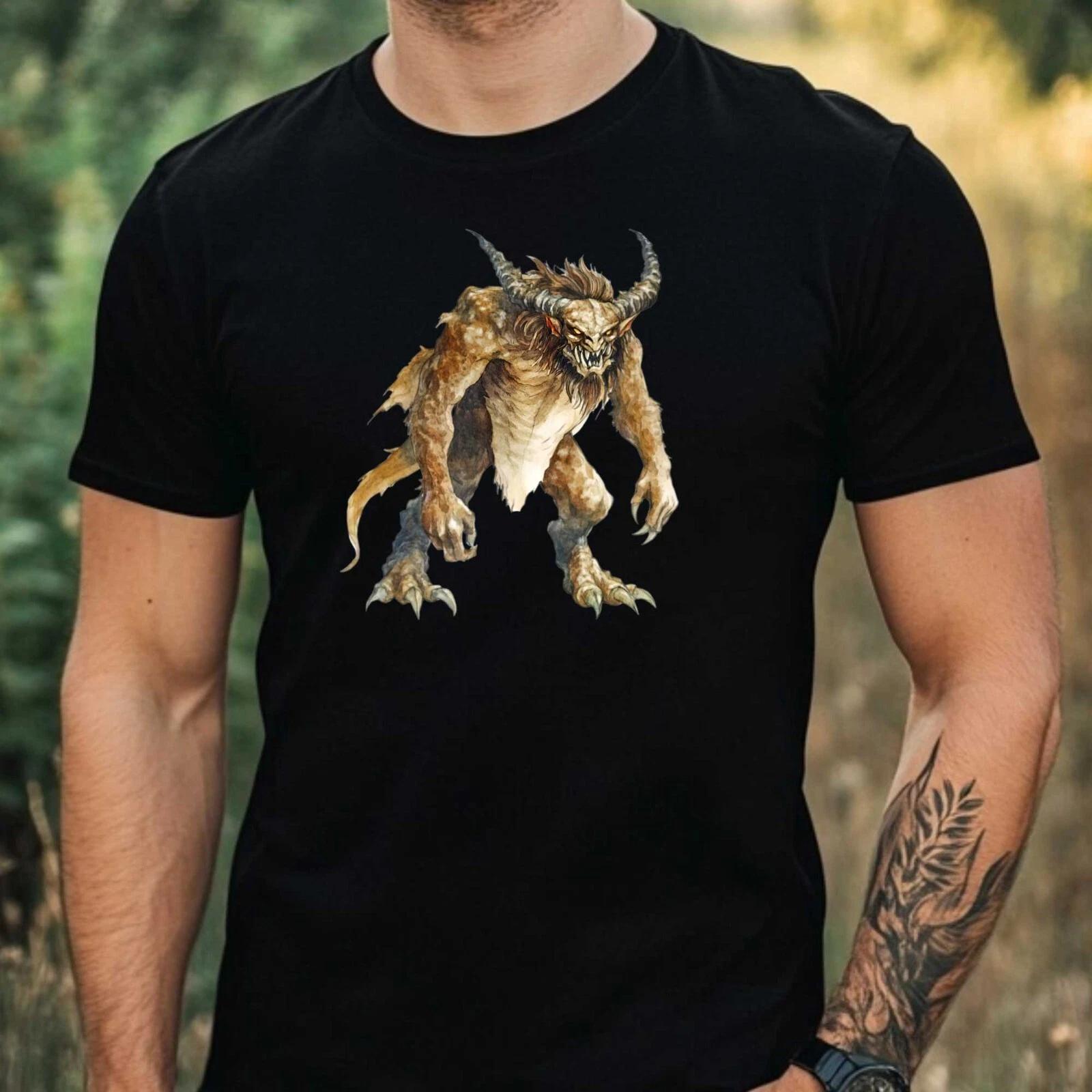 T-Shirt Herren Fabelwesen Aquarell Motiv Baumwolle Größe XS bis 5XL XXXL