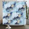 Colourful Marble Shower Curtains for Bathroom Fabric with Hooks Watercolor Abstract Ink Paint Washable Printing Decor Curtains