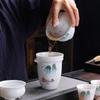 Hand-Painted Jade-like Ceramic Kung Fu Tea Set