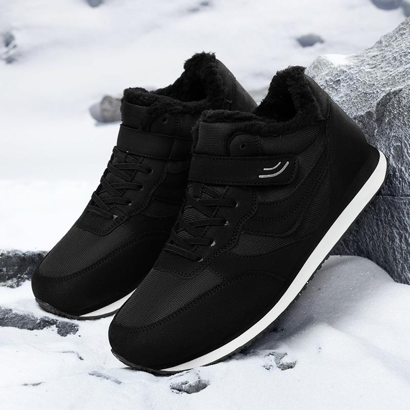 

Свободная нескользящая обувь для пожилых женщин, обувь для ходьбы, бархатная теплая обувь для мам среднего и пожилого возраста, высокие хлопковые ботинки, женские зимние ботинки 46