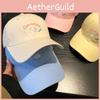 Cute Cat Fashion Embroidery Baseball Cap Women In Soft Yellow Size Adjustable