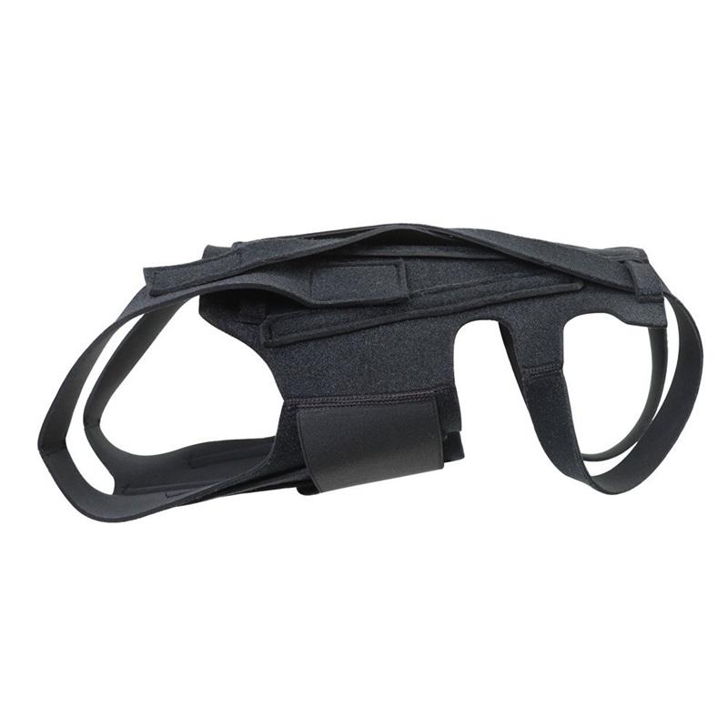 Comfortable Black Dog Back Support Vest Breathable Reusable Pet Orthopedic Support Brace Adjustable Dog Chest & Back Bracket Dog