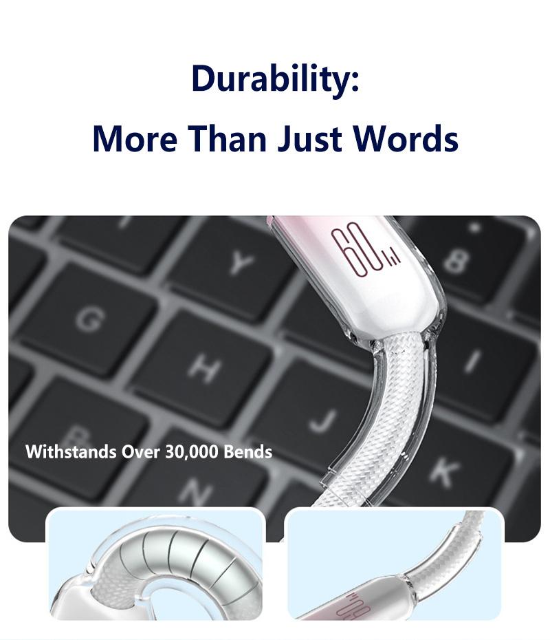 PD 60W USB Type C to Type C Cable Fast Charging Data Cord For iPhone 16/15 Huawei Samsung Xiaomi USB-C Charging Cord 1M/2M