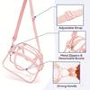 Bolsa de Mão Transparente Bolsa Transversal Clara com Alça Ajustável Grande Capacidade À Prova d'Água Bolsa de Ombro para Férias na Praia Concertos