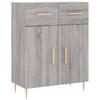 Highboard Grey Sonoma 69.5x34x180 cm Engineered Wood