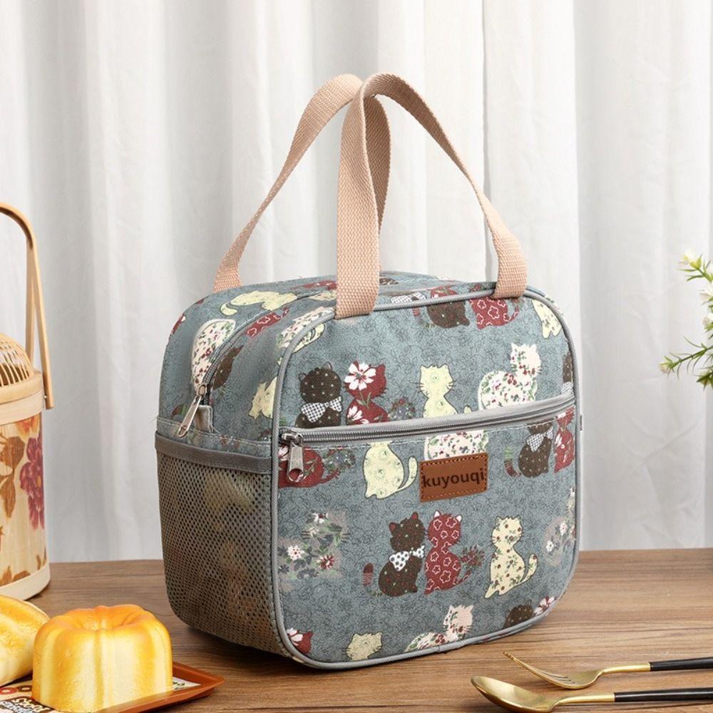 Fashion Handbag Lunch Bag Large Capacity Thermal Waterproof Insulated Bag Kawaii Cute Thickened Thermal Insulation Bag Women