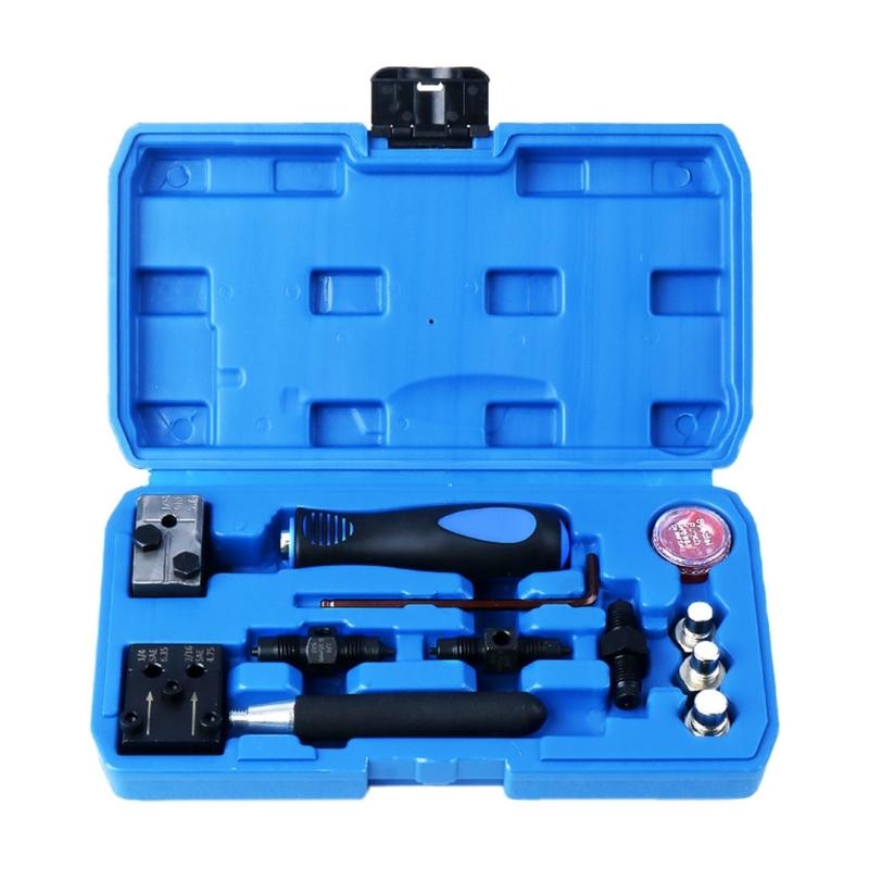 

Brake Line Flaring Tool Kit Professional Double & Single Flare Tool for DIN SAE 4.75mm/6.35mm Brake Pipe 1