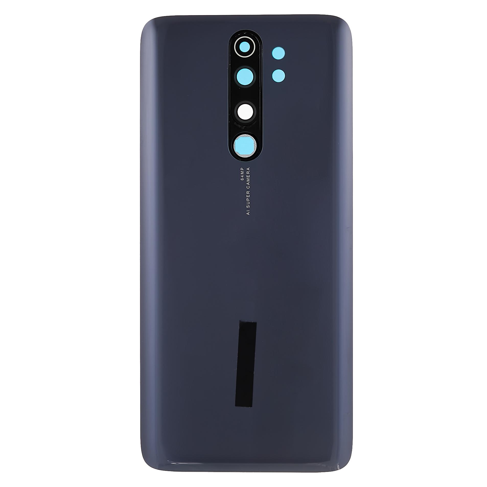 

Задня кришка корпусу акумулятора для Xiaomi Redmi Note 8 Pro з кільцем камери та заміною об єктива (без логотипу) Black