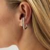1 Pezzo Punk Oro Doppio Strato Ear Cuff per Donne Geometrico Linee Irregolari Clip per Orecchio Senza Foro Gioielli Moda Unici Regalo