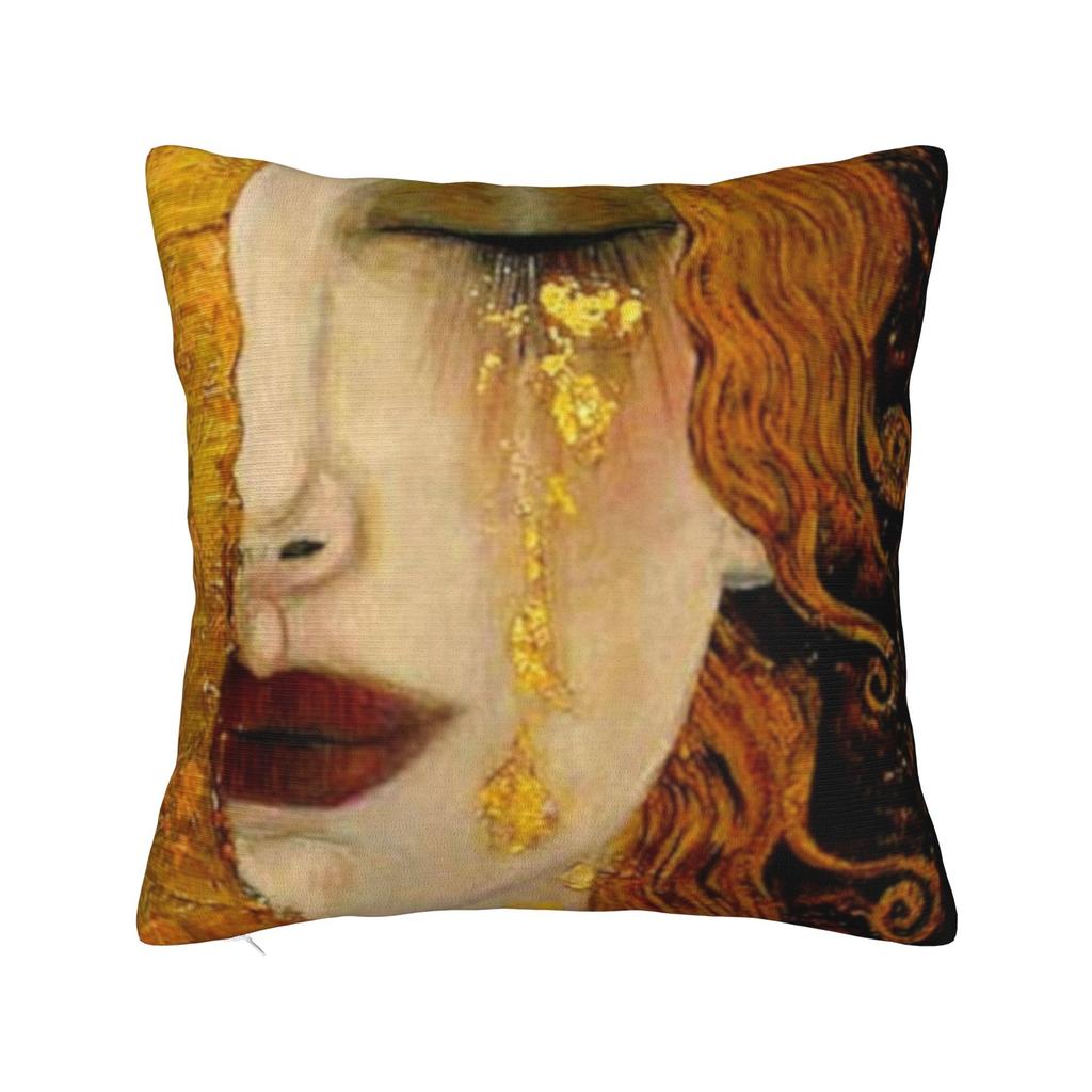Gustav Klimt The Kiss Square Pillow Cases  Cushion Cover Custom Polyester Decor Throw Pillow Case Cover for Home 18x18
