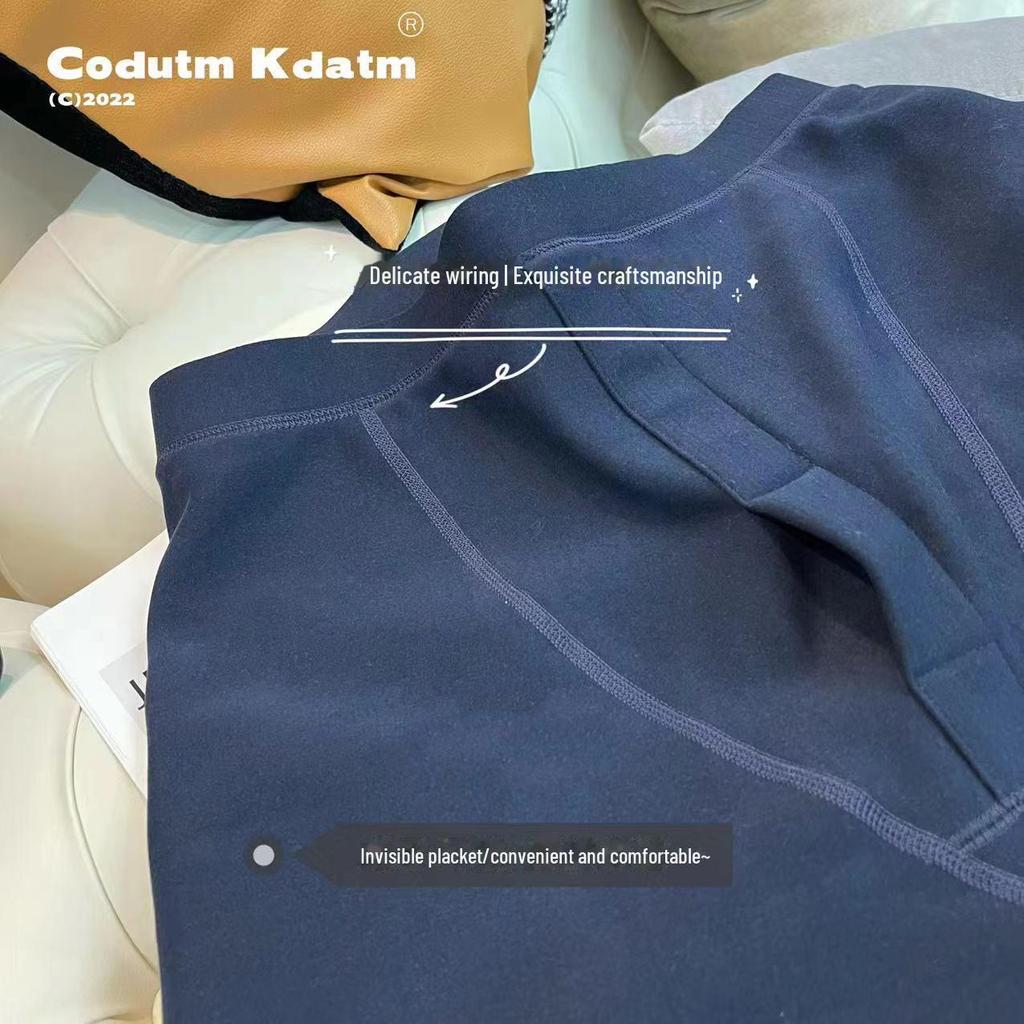 Volcanic Rock Winter Thermal Suit: Thick, Solid Color Round Neck Underwear for Men & Women - Autumn/Winter