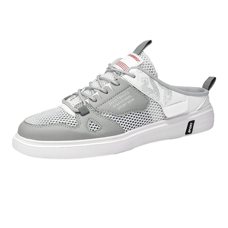 Men's Breathable Casual Slippers, Anti-slip Flat Shoes for Spring and Summer, Large-sized 47 Loafers, Vulcanized Shoes