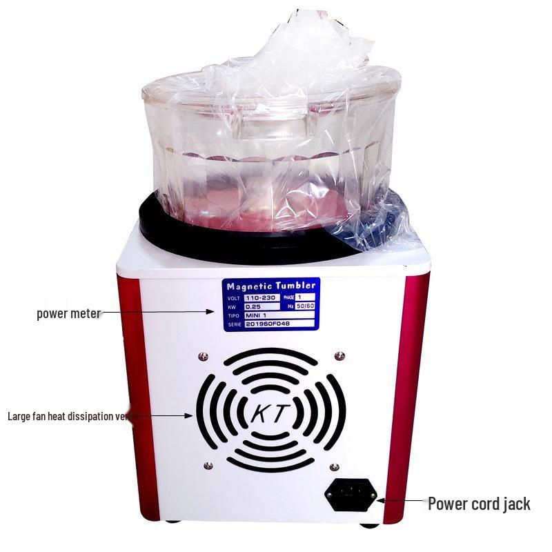 KT185 Magnetic Tumbler Polisher: Automatic Deburrer & Jewelry Polisher with Forward/Reverse Rotation