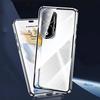Double-sided Glass Phone Case for Honor 90 Pro Metal Magnetic 360° Full Protection Cover For Honor90 90Pro Anti-peeping Etui