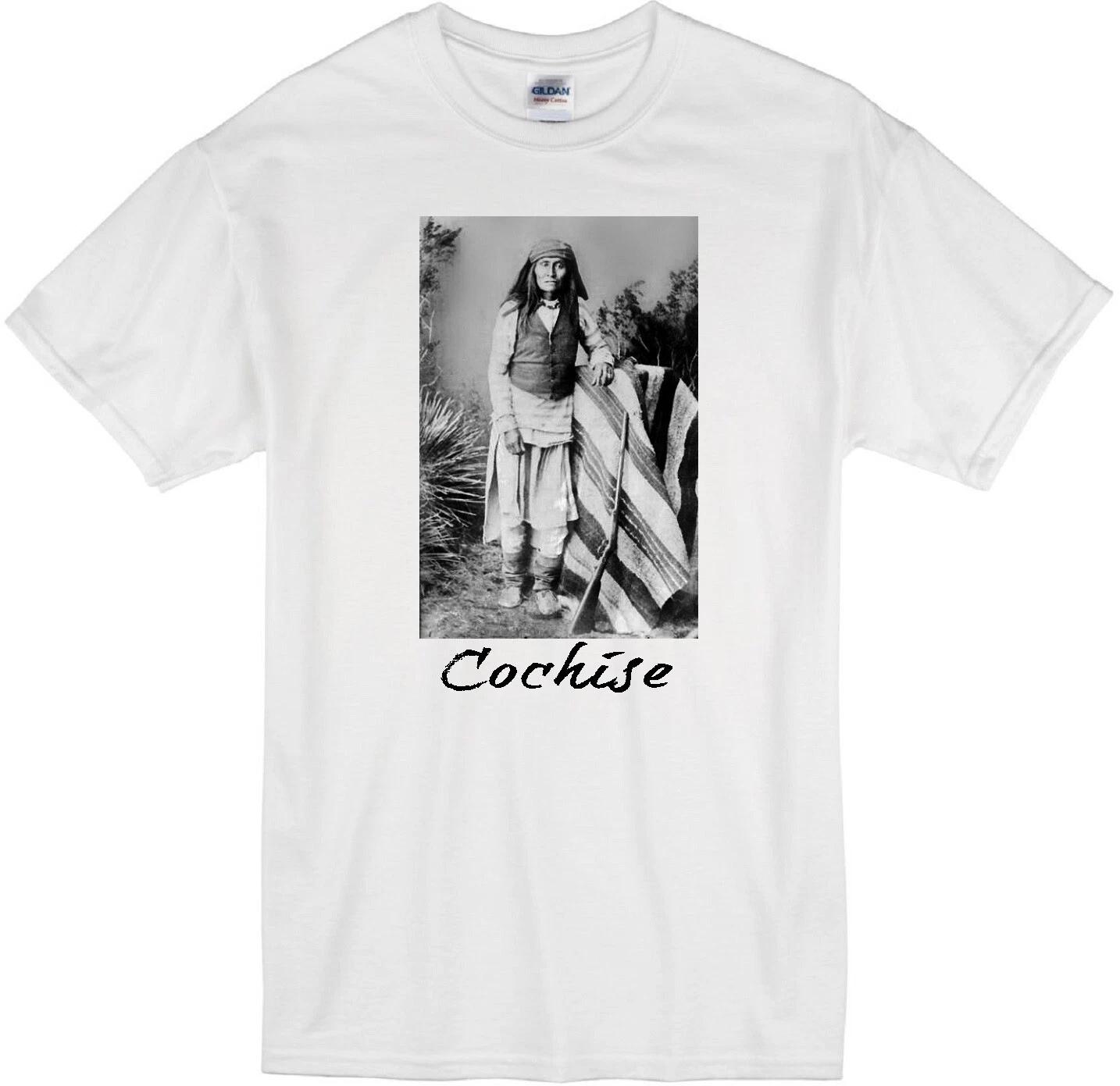 COCHISE APACHE INDIAN CHIEF NATIVE AMERICAN CHIRICAHUA WARRIOR WHITE T-shirt M