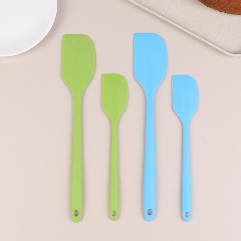 2Pcs Silicone Spatula Set Cake Butter Cream Spatula Kitchen Baking Mixing Tool Non Stick Scraper Chocolate Spreader Smoother