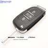 Jingyuqin VA2/HU83 2/3 knappar Ce0523 Modifierat Fällbart Fjärrkontrollskal för Bilnyckel för Citroen Coupe VTR C2 C4 C5 C6 C8 Berlingo Xsara Picasso
