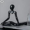 Nordic Light Luxury Style Abstract Figure Home Decoration Ornaments Sitting Posture Statue Crafts Desktop Decor Artworks