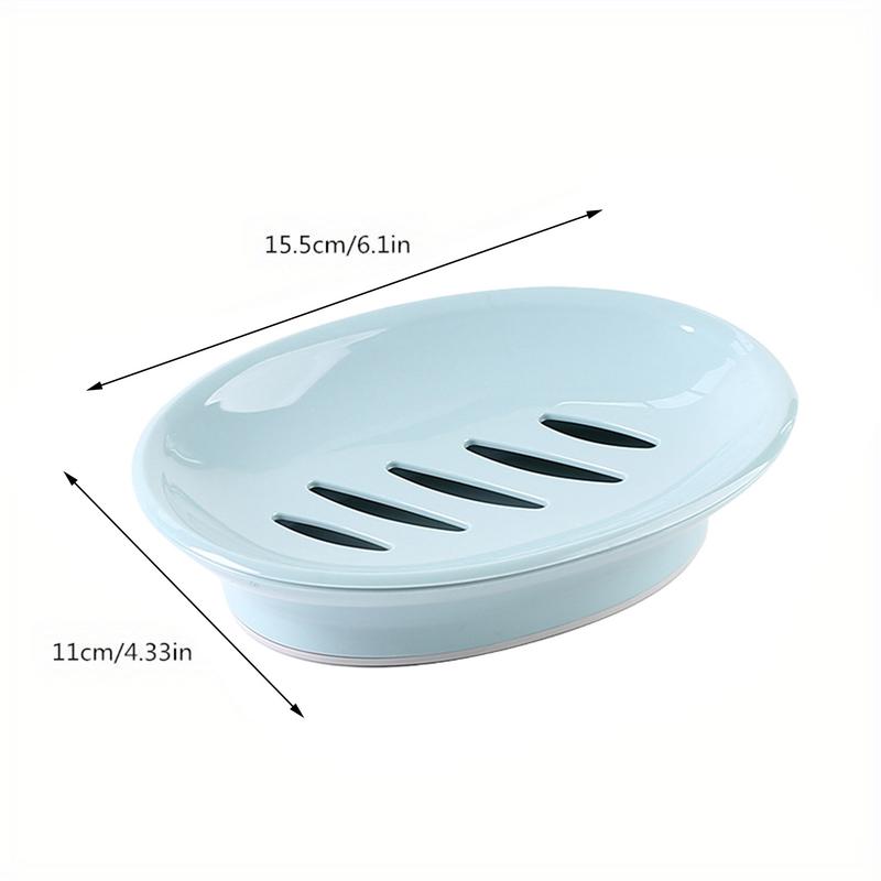 Soap Dish with Drain Spout Integrated Drainage Design Bar Soap Holder Soap Box Soap Case Holder for Bathroom & Kitchen