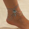 1 STK Mode Einfache Mehrschichtige Hohle Türkis Wassertropfen Fußkette Outdoor Strand Reisezubehör Festival Geschenk-193