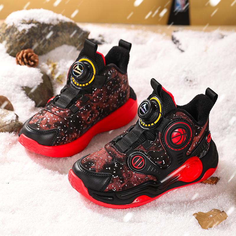 Zimowe Dziecięce Ciepłe Sportowe Buty z Krótkiego Pluszu Buty Dziecięce Buty Codzienne Buty do Koszykówki 29-40