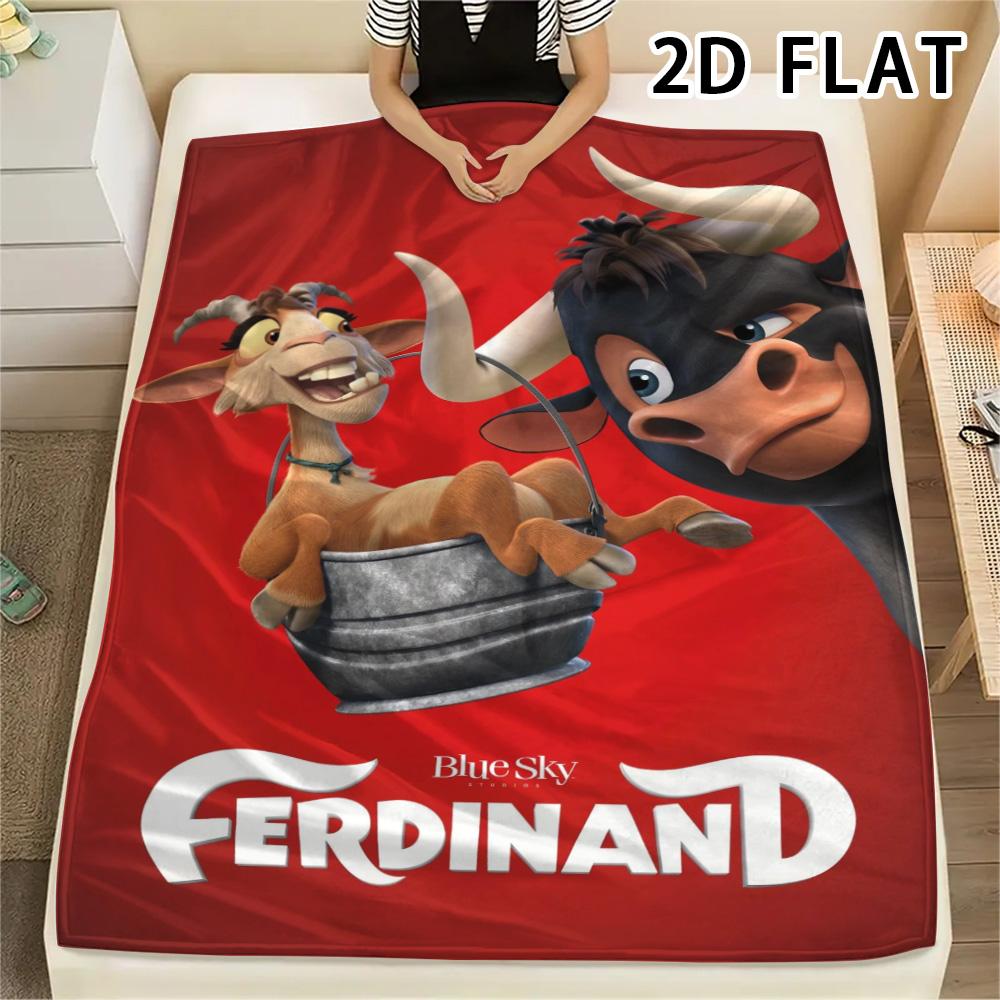 1 Stück Ferdinand-Print Flanelldecke, Hohe Qualität, Bequem für alle Jahreszeiten, Heimdekoration, Wärme und Komfort, Perfekt für Weihnachtsgeschenke
