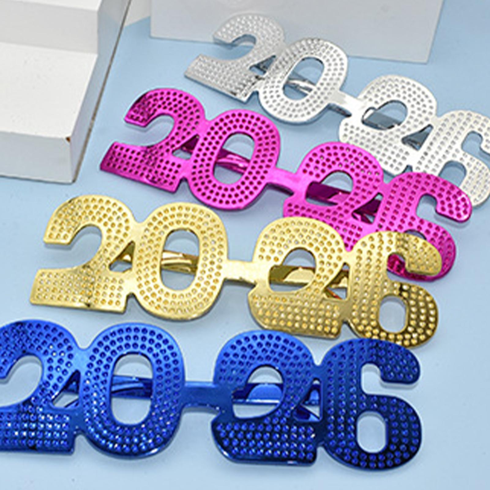 2026 Блестящие Очки Номерные Очки для Вечеринки Очки для Новогодней Ночи Фотобудка Реквизит Веселые Праздничные Очки Очки для Новогодней Ночи CN