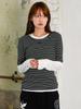 LA MAISON STUDIO (3Pack) 2 Ribbed Short Sleeves + 1 Layered T-Shirt 10 Colors (Fcg2Ts765W) (C Type)