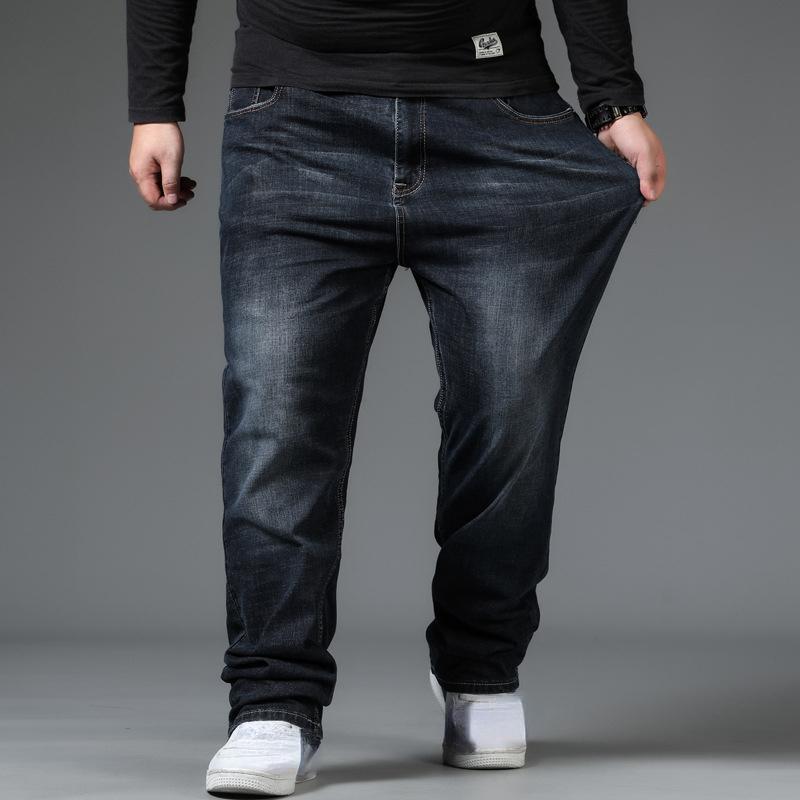 Lose Jeans Herren Stretch Herren Große Größe Gerade Lässige Herrenhosen Fett Plus Size Hosen Modehosen