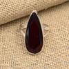 Red Garnet Gemstone Handmade Solid 925 Sterling Silver Jewelry Ring For Wedding Gift