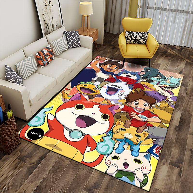 Colorful Cartoon Character Carpet suitable as a non-slip mat for the living room or bedroom sofa