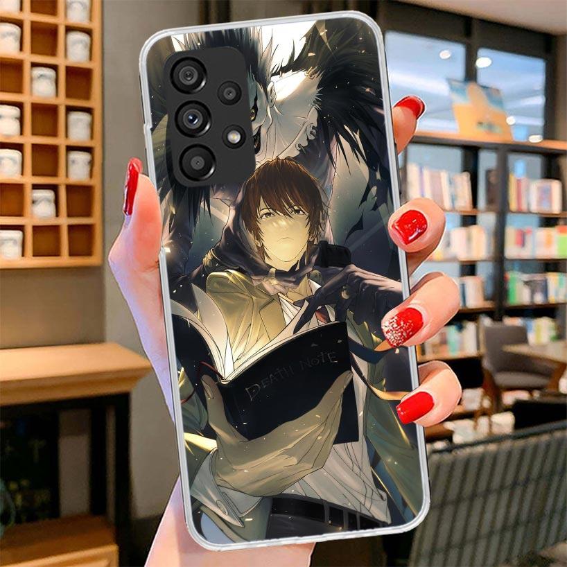 N-Note D-Death Yagami Light Phone Case For Samsung Galaxy A12 A22 A32 A52 A72 A02S Phone Case Note 20 Ultra 10 S10 Plus A51 A71